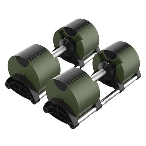 NUOBELL Adjustable Dumbbells Pair 5-80 lbs : the Adjustable Dumbbell Set to Replace 16 Sets of Dumbbells. Add Nuobell Dumbbells 80lb and Free Weights to Your Home Gym. Just Twist the Handle to Adjust and Start Your Exercise.