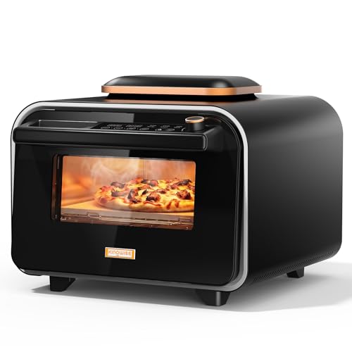 KINGWISE Pizza Oven Pizza Maker with 5 Preset Modes Adjustable Time & Temp to 400C Pizza Oven Indoor with 13 Inch Pizza Stone Complete Pizza Making Set Included