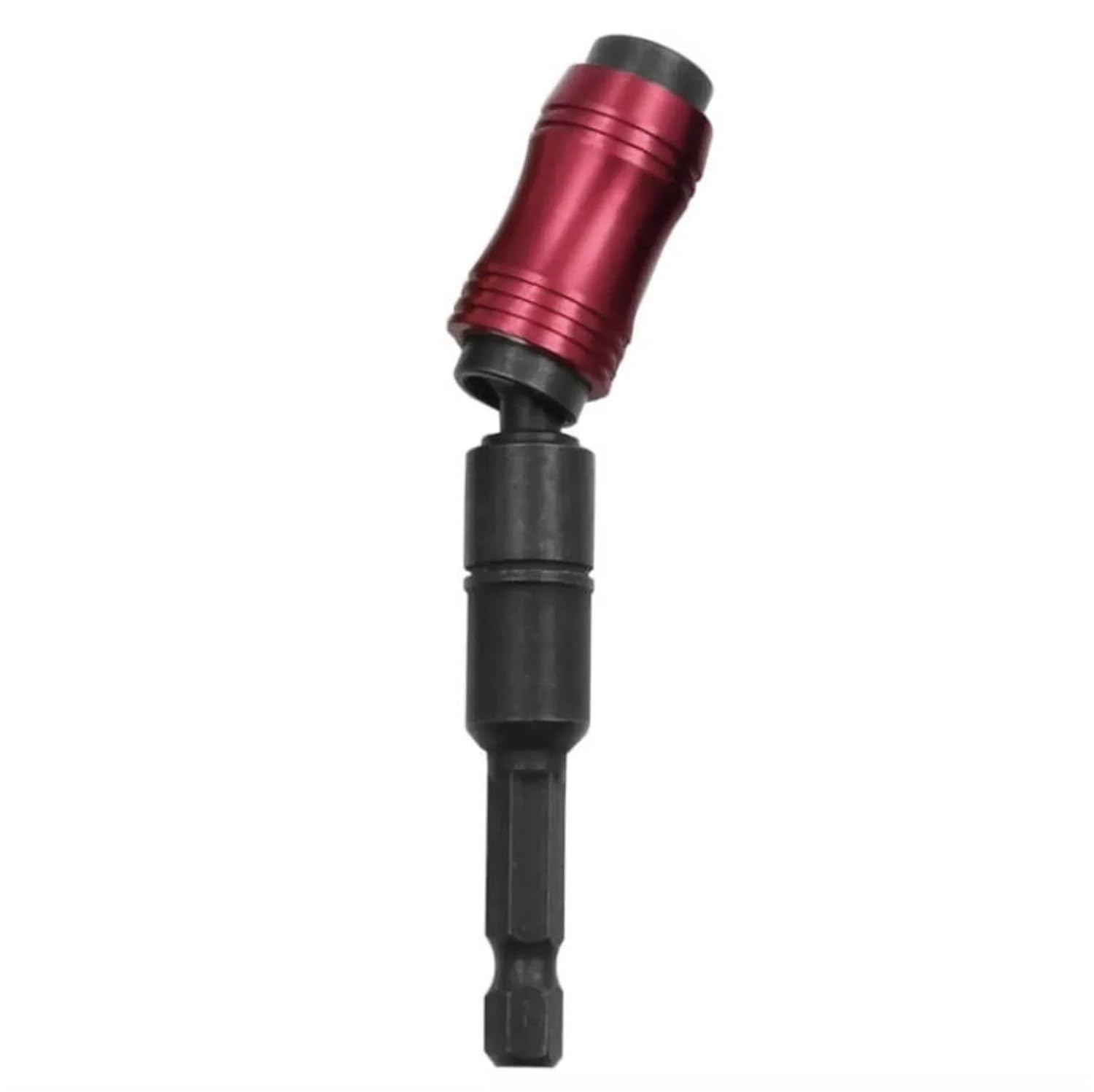 Binoax Pivoting Magnetic Screwdriver Bit Drill Tip 1/4 Inch Hex Drill Bit Extensions 1Pcs(Red)