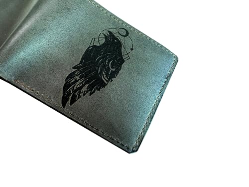 Mayan Corner RAVEN-3MN-SM Animal Pattern Leather Handmade Wallet thumb #2