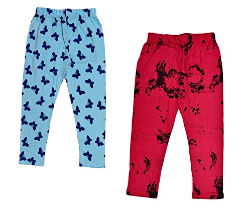 Image of indi weaves Girls Super Soft Cotton Solid Capri Pants Pack of 2