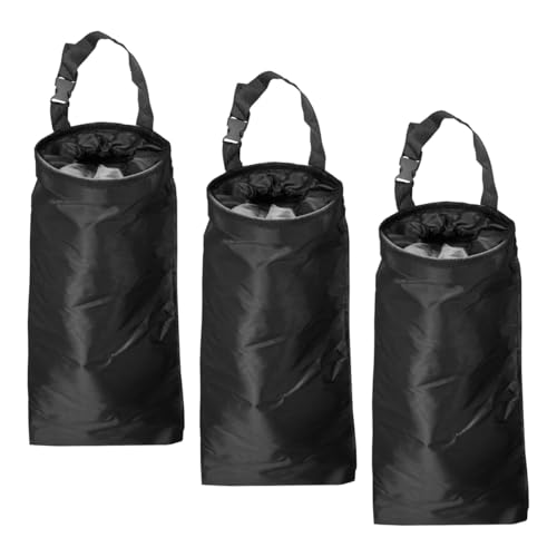 Image of 3PCS Hanging Car Garbage Bag for Back Seat - Universal Detachable Trash Bag Car Garbage Can with Elastic Opening, Washable Auto Trash Can Storage Bags for Outdoor Traveling & Home Use (3PCS)