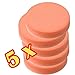 Produktbild 5 Stück 180mm Polierschwamm Craft-Equip orange glatt K3006A-2-180