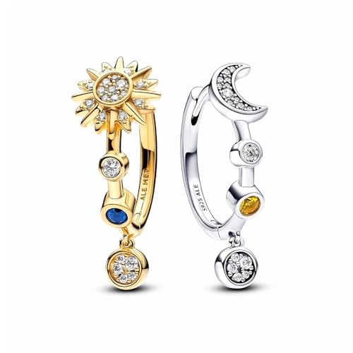 Boucles d'Oreilles Soleil et Lune Boucles d'Oreilles Asymétrique Cadeau Oucles d'Oreilles Hypoallergénique pour Femmes Filles Amies Gift