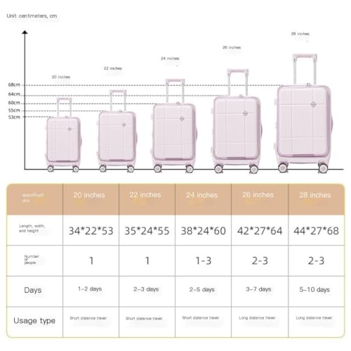 Suitcase High-end Aluminum Frame Trolley Case 20/24/28 Inch Boarding Case Suitcase Internet Celebrity Suitcase Suitcase Tags(Purple,28in)2