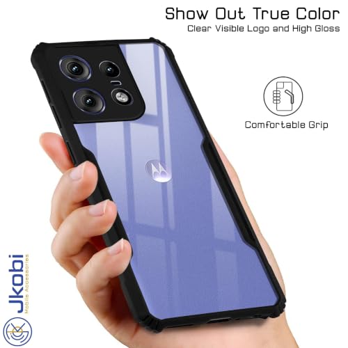 Image of Jkobi Back Case Cover for Motorola Moto Edge 50 Pro (Shockproof with Polycarbonate Clear Panel | Professional Black)