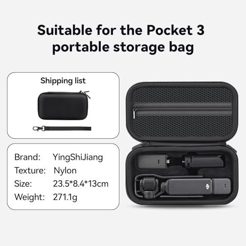 YINGSHIJIANG Osmo Pocket 3 Case,Perfect Fit Portable PU Storage Pouch Bag for DJI Osmo Pocket 3 Creator Combo Accessories,Perfectly Compatible with DJI Osmo Pocket 3(Pink) by YINGSHIJIANG - Used condition - Image 3