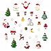 Christmas Theme Resin Miniature Fairy Garden Dollhouse Decoration Ornaments DIY Kit, Set of 30 Pieces