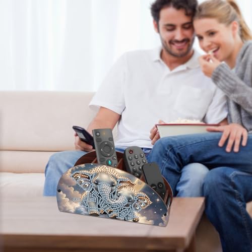 Image of Diamond Painting kits Organizer Box, Diamond art DIY elephant in the clouds Special Shape Diamond Partial Mosaic Handmade Making Kit Organizer Box, Home Dining Living Room TableTop Art Decoration