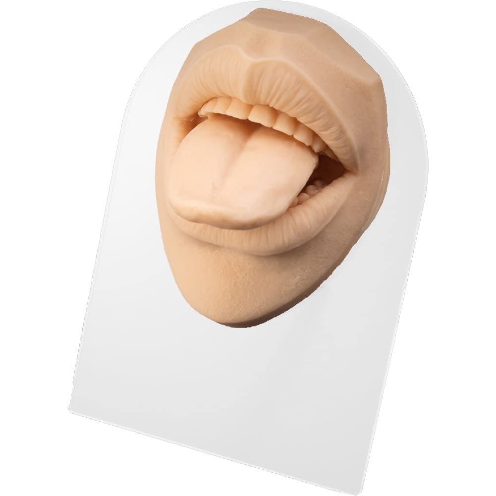Wudaizhi Style4 Soft Silicone Mouth Tongue Piercing Model, Flexible Mouth Lip Tongue Simulation Moldel For Piercing Practice And Jewelry Display, Teaching Tool