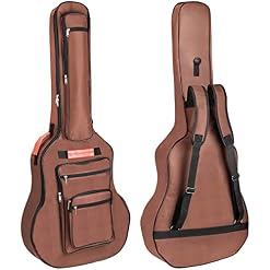 Lawei Housse pour guitare acoustique de 101,6 cm, 104,7 cm, 6 poches, tissu Oxford, rembourrage en éponge de 0,7 cm… - Les Beatles, Paul McCartney, John Lennon, RIngo Starr, George Harrison