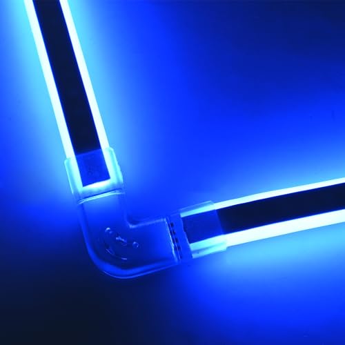 Image of Yescom 10 Sets of L Shape Corner 2 to 1 Wire Splice Connector with 4-Pin for BiLume RGBW AC110-120V LED Neon Rope Lights