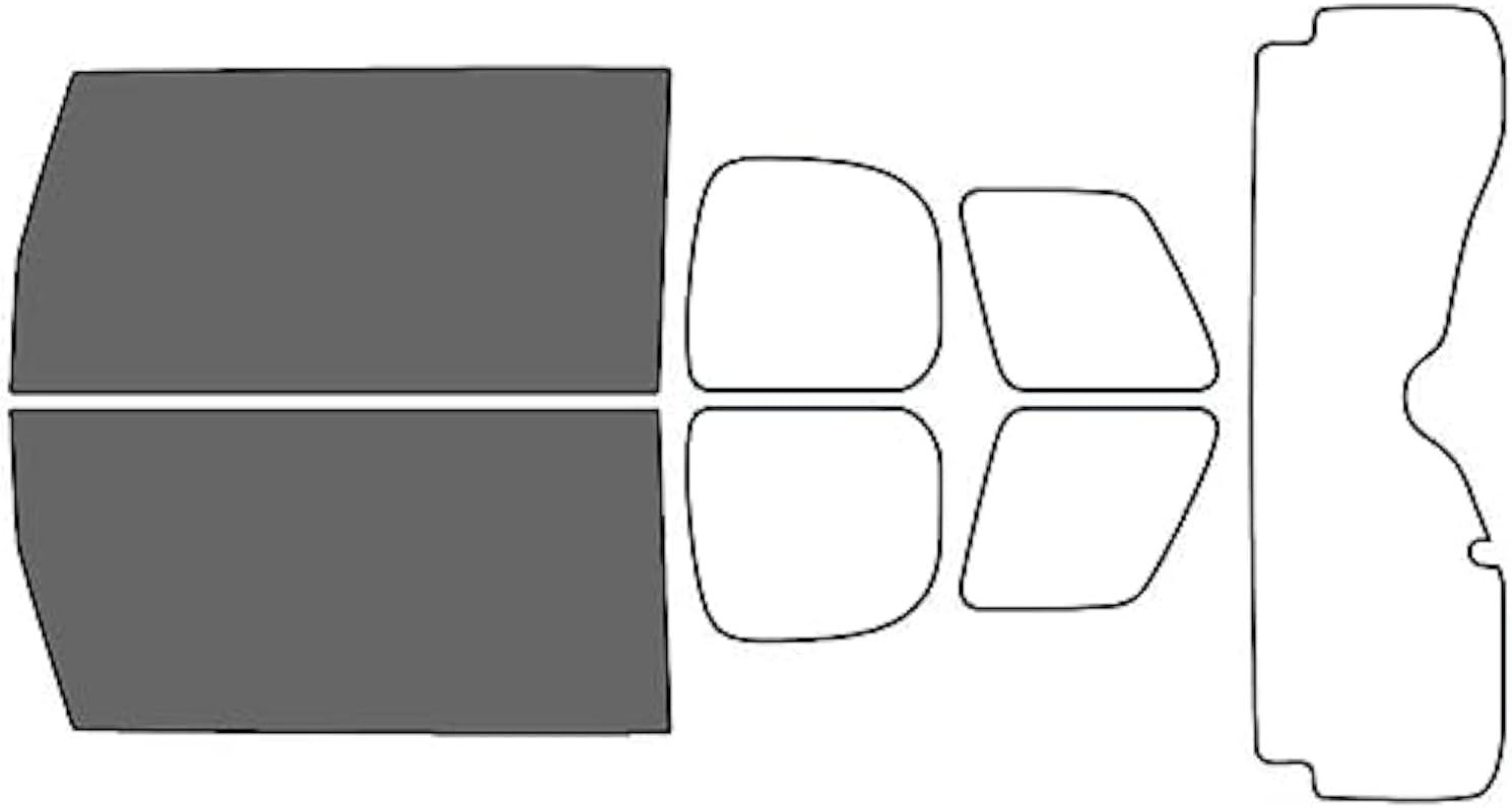 Rvinyl Window Tint Kit Compatible with Toyota Fj Cruiser 2007-2014 - Black 20% - Single Ply No Bubble Film - Do it Yourself Vehicle Front Precut Kit