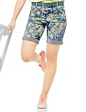 cecil crash-bermuda new york damen Das frische Muster auf dem klassischen Denim verwandelt die Short in Bermuda-Länge in ein Sommer-Lieblingsteil.