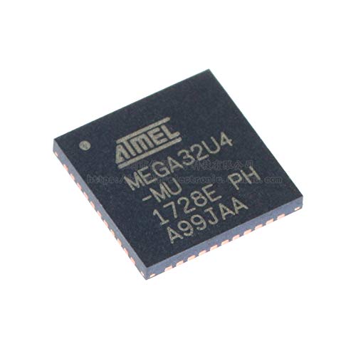 ATMEGA32U4-MU QFN-44 8-bit microcontroller chip 16MHZ IC chip semiconductor,Original Packaging Case, Origin IC (Pack of 25 pcs)