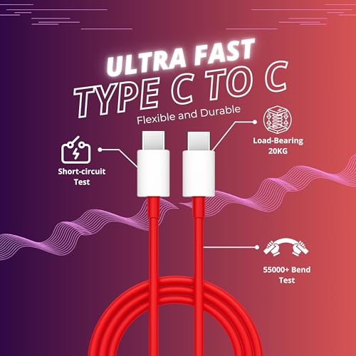 Image of YISHU 100W Type C to C Data Cable | Compatible For Oneplus | Nord Power 5G Delivery for SuperVOOC | Original Ultra-Fast Charging