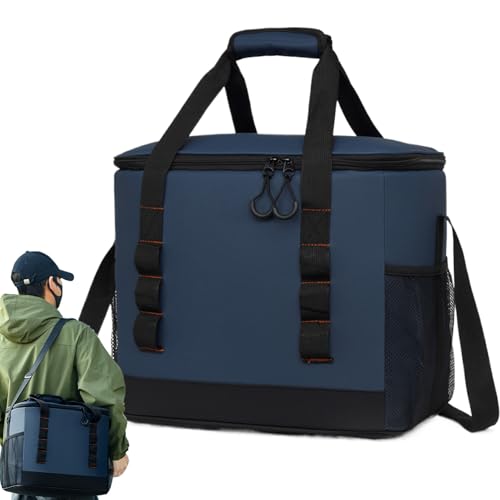 Bolsa de refrigeración de playa de 20 L, impermeable, multifuncional, grande, para deportes, guardería, navegación, viajes, pesca, al aire libre, portón trasero, maletero de coche