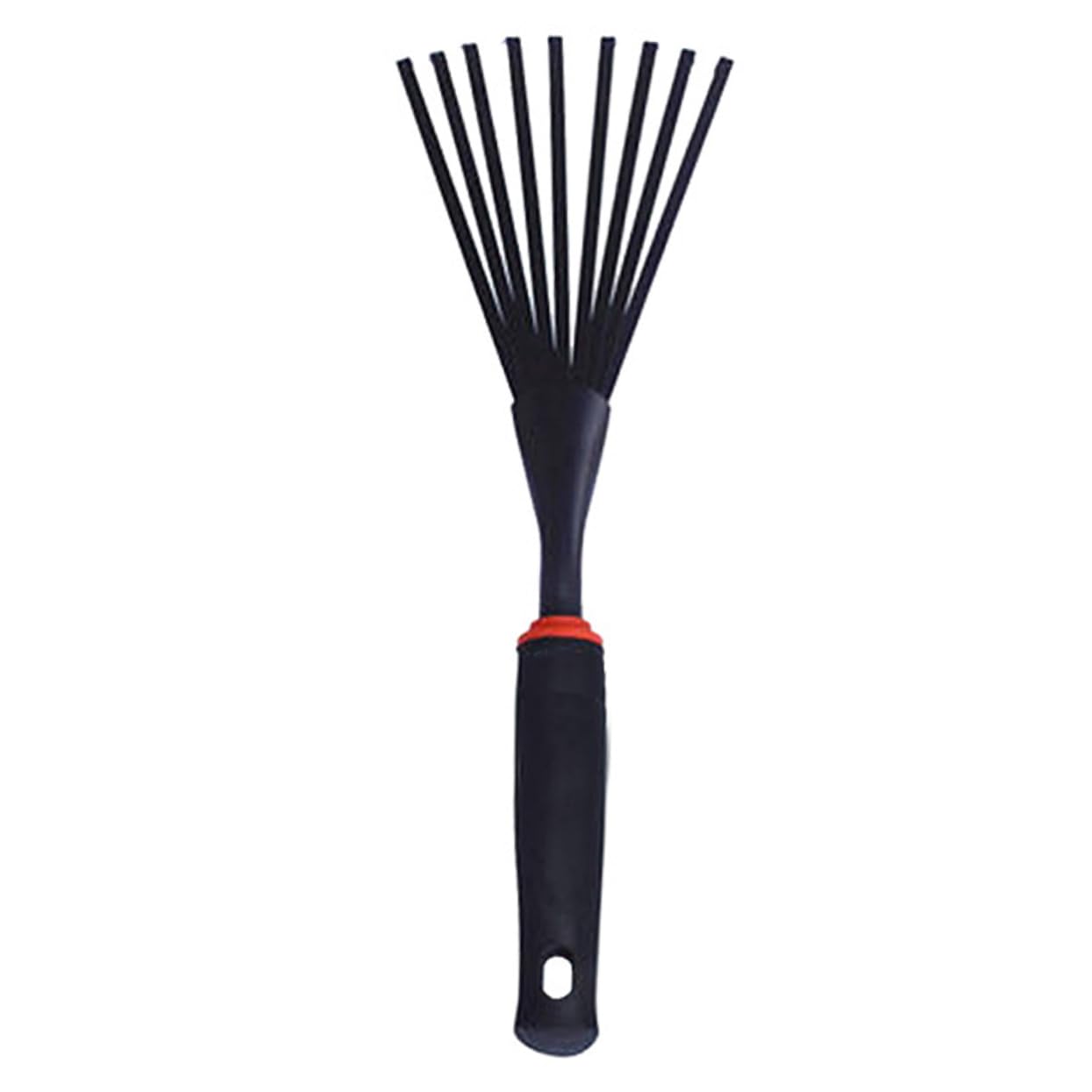 BESPORTBLE 5 Piezas Herramienta Hojas cultivador Mango de Pala rastrillo de arbustos jardinagem jardineria Cámping fercho Journey rastrillo con Mango rastrillo de Mano de jardín Caucho Black