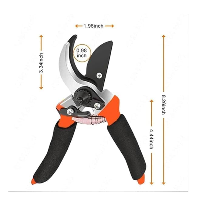 Image of STEFFAN Garden Pruning Shears Heavy Duty 8 Inch Plant Cutter Scissors for Home Gardening, Sharp Blade Branch Cutter Tool for Trees, Shrubs, Flowers & Indoor Outdoor Plant Trimming (8 inch)