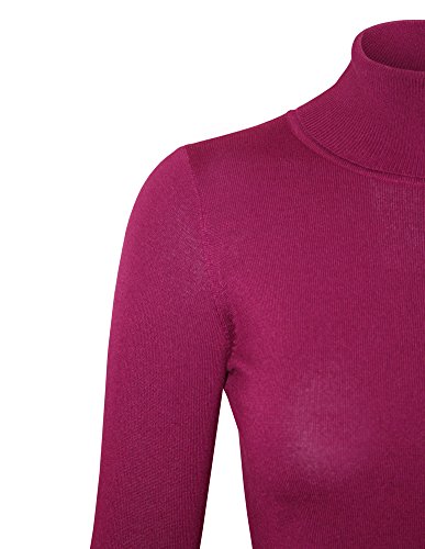 Image of Cielo Womens Solid Basic Stretch Turtleneck Pullover Knit Sweater