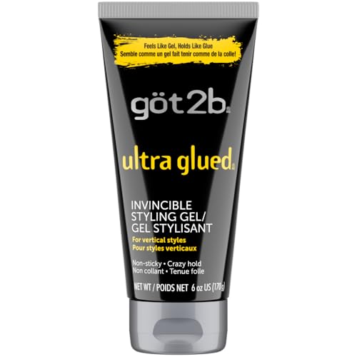 got2b Glued Ultra Styling Hair Gel 150 ml, Glued Styling Gel for up to 48h Ultra Strong Hold, For Extreme Hairstyles, Vegan* Formula