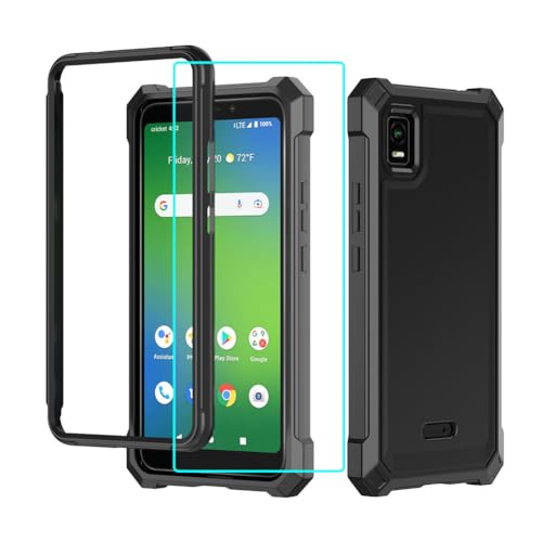 for ATT Vista 2023 Case with Screen Protector,ATT Vista Case Full Body Protection Front PC Back Soft Silicone Bumper,ATT Vista Cover Heavy Duty Protection Shockproof Corner for ATT Vista Black
