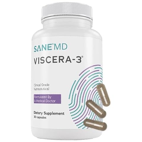 SANE MD - Viscera 3 Postbiotics with Tributyrin - Sodium Butyrate Supplement for Gas and Bloating Relief - Gut Health - IBS & Leaky Gut Butyric Acid Supplement - NSF Certified - 30 Capsules Cover