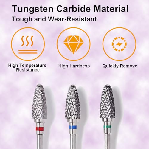 Outils de retrait de gel et résine pour ponceuse de manucure