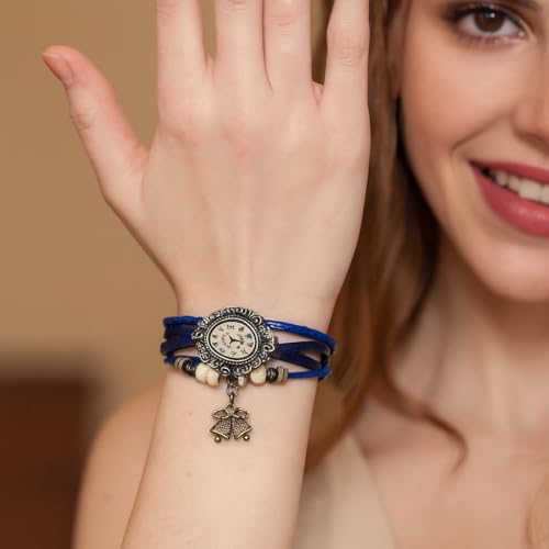 Image of Spiffy Vintage Style Bracelet Watch for Woman, Watch for Women Latest, Watch for Girls Stylish, Women Watches Branded, Women Watches, Bell Charm