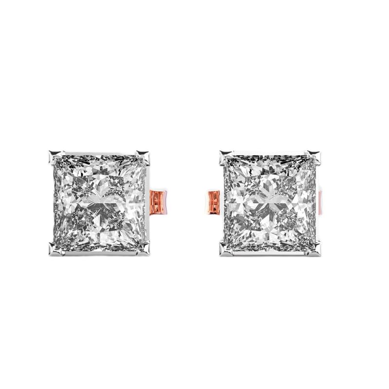 Clous d'oreilles princesse en argent 925 plaqué or au fini luxe intemporel