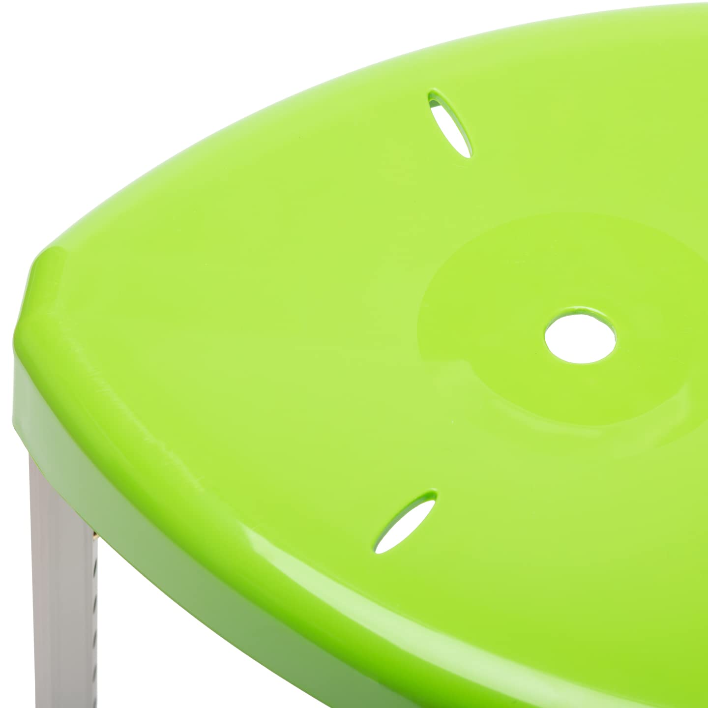 SPES Sgabello Doccia Angolare Salvaspazio Antiscivolo in Alluminio, Verde | doccia seduti negli angoli stretti, forma triangolare salvaspazio, altezza regolabile, alluminio anodizzato