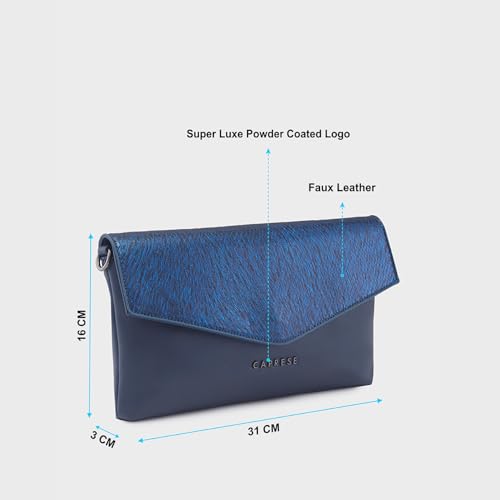 Image of Caprese Ava Clutch, Large | Versatile Clutch for Women with Adjustable & Detachable Straps & Secure Zip Closure | Stylish Shoulder Bag | Perfect for Parties, Weddings & Special Occasions