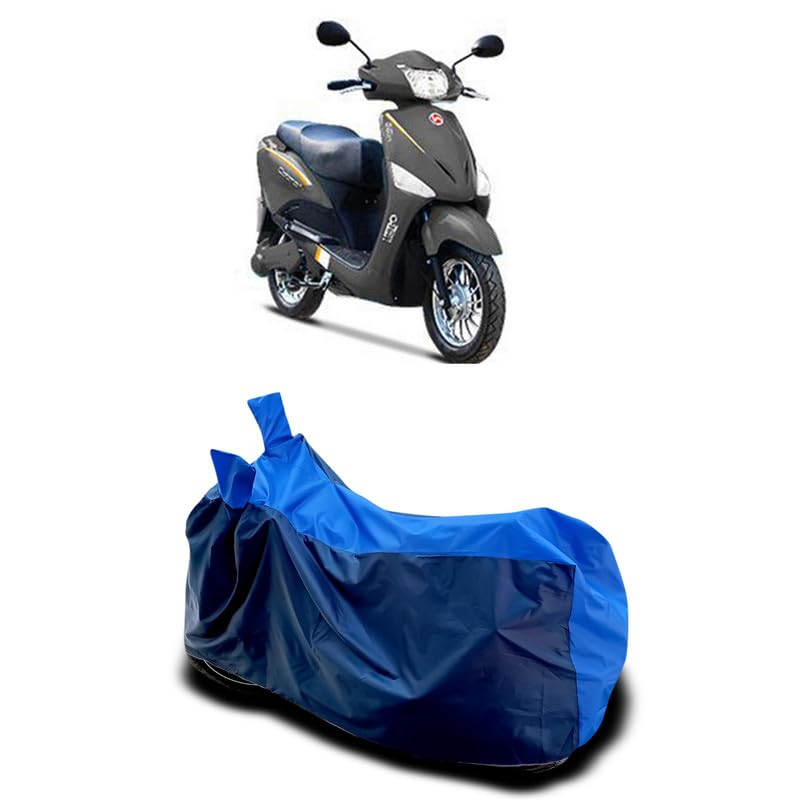 Image of DUFFEL-Two Wheeler Bike Body Cover Compatible for Hero Electric Optima Hs500 Er Bs6 Heat Protectio /UV-Rays /Birds Dropping /DustProof /Waterproof All Variants [Nevay Blue]