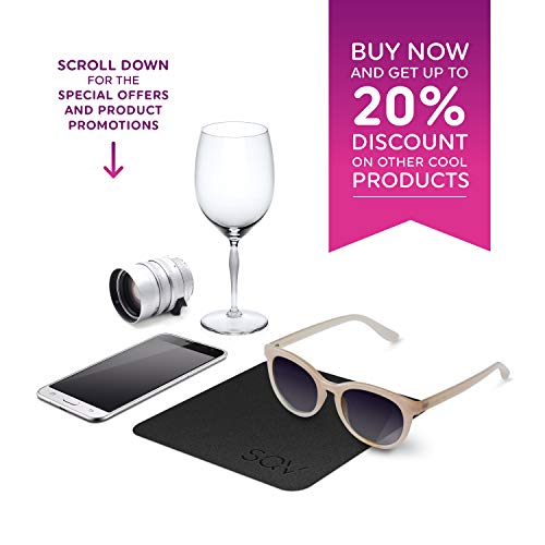 Premium Microfiber Cleaning Cloth - Extra Soft Suede Like Lint Free Cloths for Eyeglasses & Glass, Compatible with iPad, iPhone, Phone, Tablet, MacBook, Screen, Camera Lens (12 Small - 2 Large, Black) - Thumbnail 5