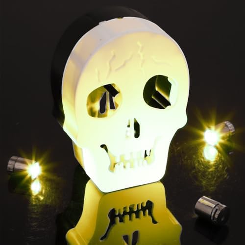 10pcs LED Mini Lights, Plastic Mini Electric Lights for Dollhouse Included Battery Adhesive Backing Dollhouse Accessories for Paper Lantern Party Decoration Crafts (Warm White, White) — view 4