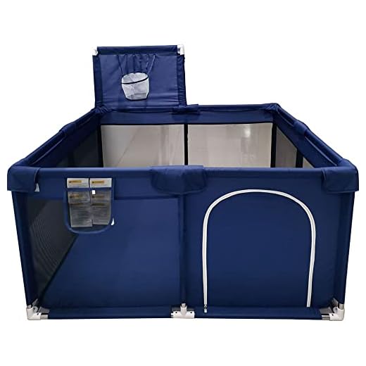 Portable Baby Ball Pit Tent Playpen Playard Fence with Basketball Hoop Breathable Mesh for Indoors Outdoors Infant Toddler Kids Large