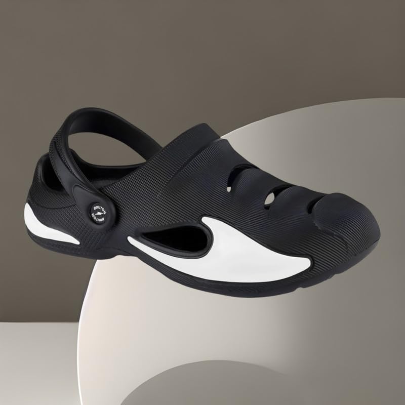 Image of Men's Comfort Clogs - Ergonomic Slip-On Shoes with Cushioned Footbed, Durable Non-Slip Sole, Perfect for Work, Garden & Travel. Comfortable, Lightweight, Breathable Garden Shoes with Non-Slip Sole for Indoor & Outdoor Use,