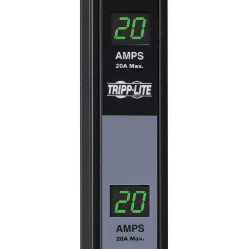 Tripp Lite Metered PDU, 20A Dual Circuit, 32 Outlets (5-15/20R), 120V, L5-20P/5-20P, 10 ft. Cord, 0U Vertical Rack-Mount Power (PDUMV40)