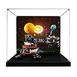 Acryl Vitrine für Lego 42179 Erde und Mond Umlaufbahnen, Staubdichte Box, Aufbewahrungsbox Transparent Box, Display Box Kompatibel mit 42179 (nur Box)