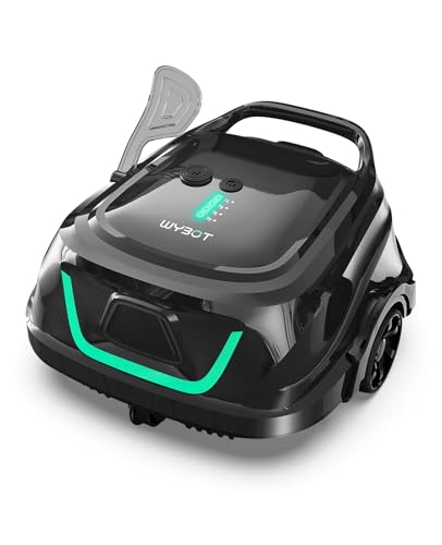 WYBOT A1/OS2010 Robot Piscine sans Fil pour Piscines Hors-Sol, Aspirateur Automatique, Robot Piscine 120 Min Autonomie, Double Filtration, LED, Charge 2.5h, 4...