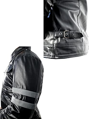 VearFit Residents Evils SuperHero Black Pu Faux Leather Jacket for Men Movie Hero4