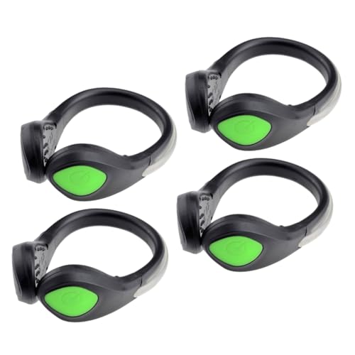 Parliky 4pcs Led Shoe Clip Lights Black Shell Strobe for Night Running Jogging Biking Walking Bright Illumination Weather Resistant Nonslip Design Fits Shoe