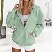 Sweatjacke Damen mit Kapuze Zipper Hoodie Oversize Jacke damen Übergangsjacke Leicht Pullover Y2K Outwear Kapuzenjacke College Sport Sweatshirt Jacke Trainingsjacke Kapuzenpullover für Frauen S-3XL