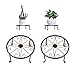 Deautie Soporte del Metal de Forjado para Macetas Plantas, 2Pcs Estante Redonda de Macetas para Macetas Plantas, Redondo de Hierro para Macetas Plantas, Redond Estante de la Planta, para Balcón