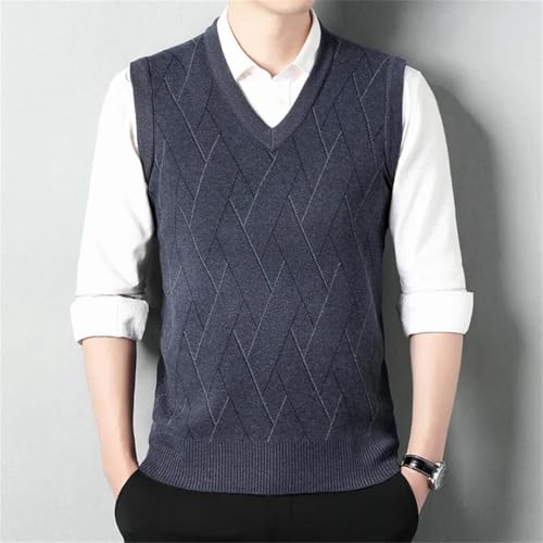 Men's Thickened Casual Sweater Tank Top Winter V-Neck Tank Top3