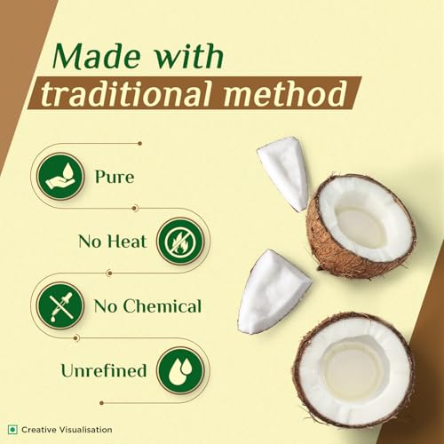 Image of Saffola Cold Pressed Coconut Oil, 0 Trans fat, No chemicals or heat, Unrefined, 1L