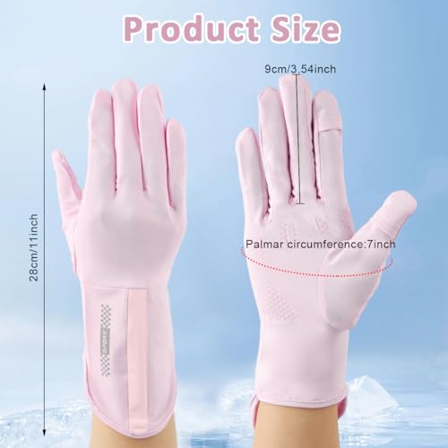 Image of PALAY Sun Protection Gloves UPF 50+ Summer Bike Gloves for Women Bike Riding Driving Golfing, Breathable Nylon Outdoor Hand Glove with Wrist Extension, Touch Screen Design (Purple)