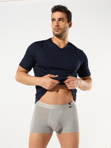Image of ESSA Men's Ultra-Soft Modal Trunk Underwear | Moisture-Absorption with 4-Way Stretch | Breathable Contour Pouch, Microfiber Waistband with Spandex