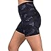 Produktbild KUDICO Damen Shorts Hohe Taille Tarnen Kurze Leggings Yogahose Sporthose Fitness Hotpants Laufhose mit Handytasche(Marine,XL)