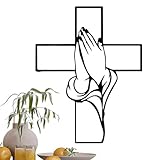 Kreuz- für die Wand, Metall-Bürodekoration, Heimdekoration, Wandskulptur, für christliche Familien, Kirchengruppen, Heimdekorateure, Innenarchitekten, Hausbesitzer, Sammler, Wohnzimmer